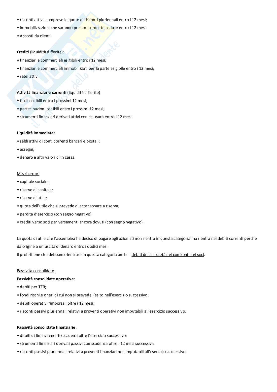 Appunti Analisi di bilancio e controllo di gestione avanzato (2023) Pag. 26