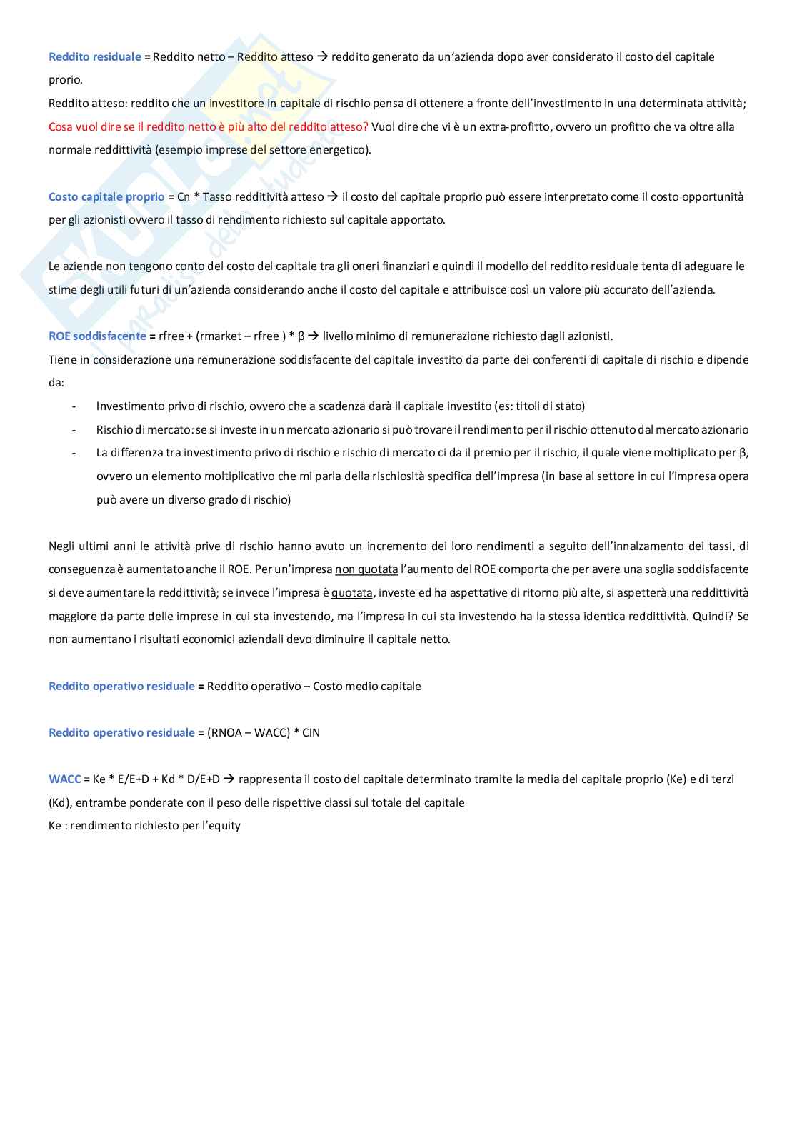 Appunti Analisi di bilancio e controllo di gestione avanzato (2023) Pag. 66