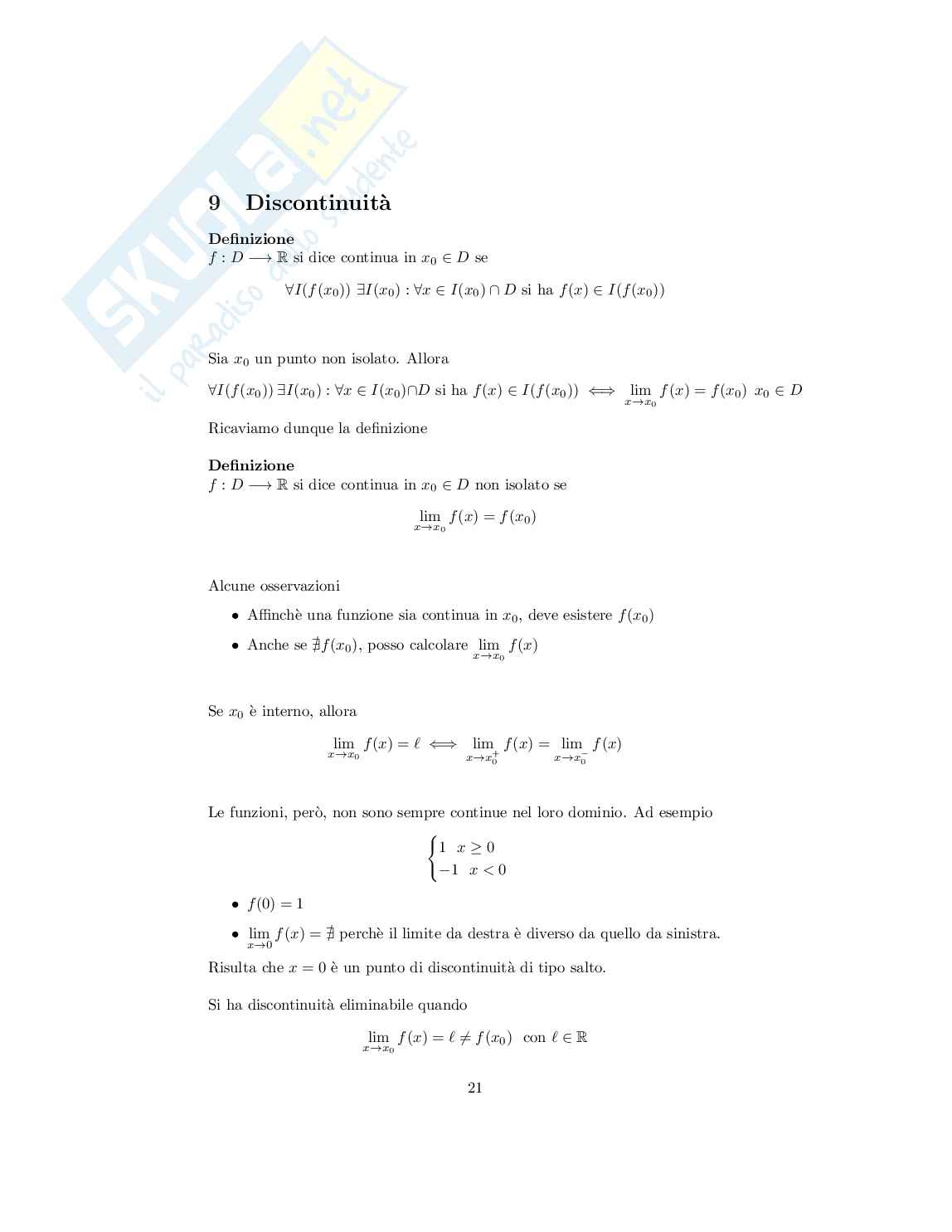 Analisi matematica I - Appunti completi del corso con teoremi e dimostrazioni Pag. 21