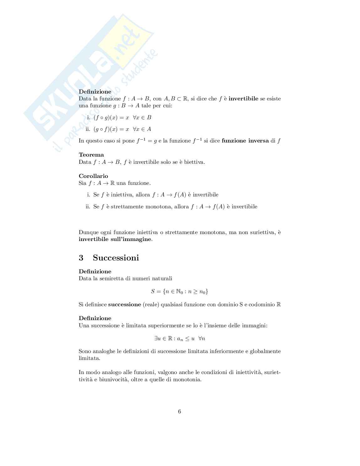 Analisi matematica I - Appunti completi del corso con teoremi e dimostrazioni Pag. 6