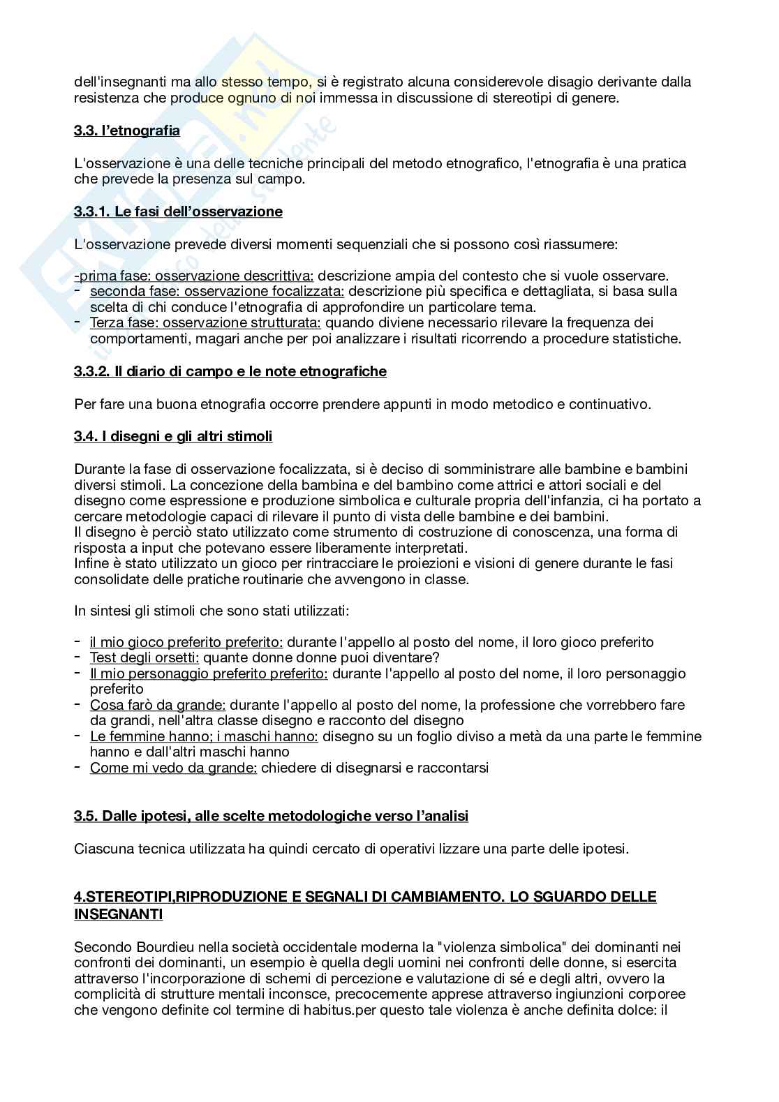 Riassunto esame Sociologia dell'educazione, Prof. Bertozzi Rita, libro consigliato Pink is the new black, Abbatecola, Stagi Pag. 11