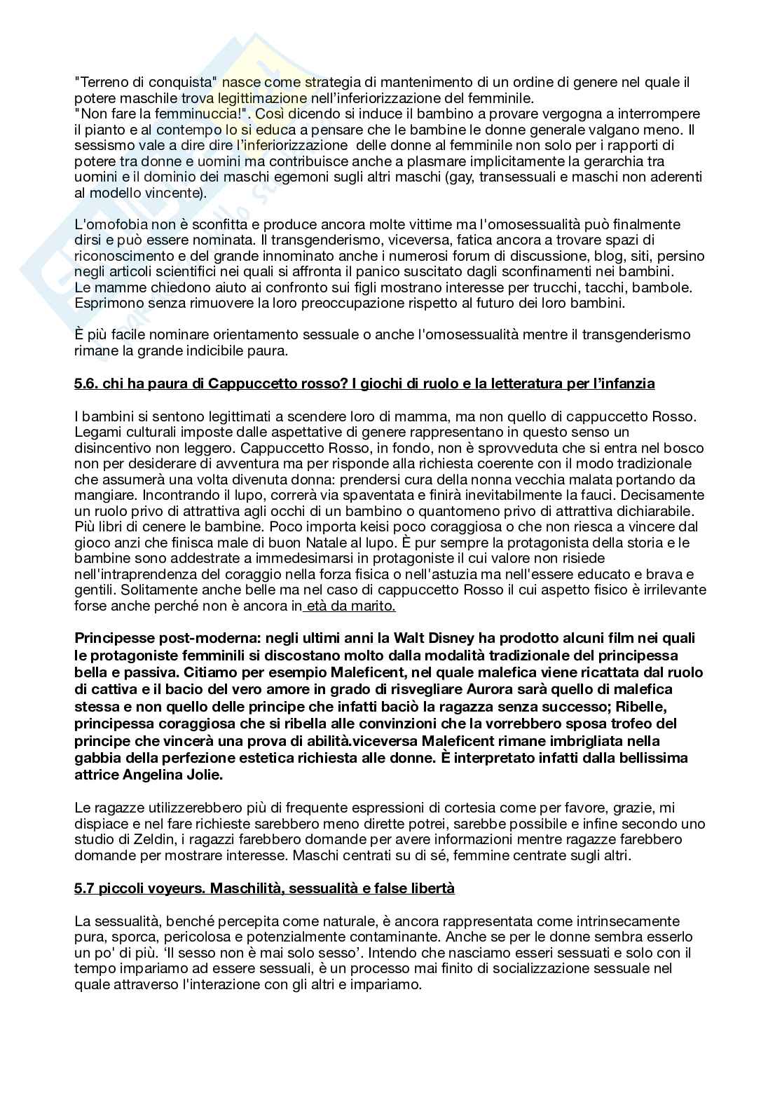 Riassunto esame Sociologia dell'educazione, Prof. Bertozzi Rita, libro consigliato Pink is the new black, Abbatecola, Stagi Pag. 16