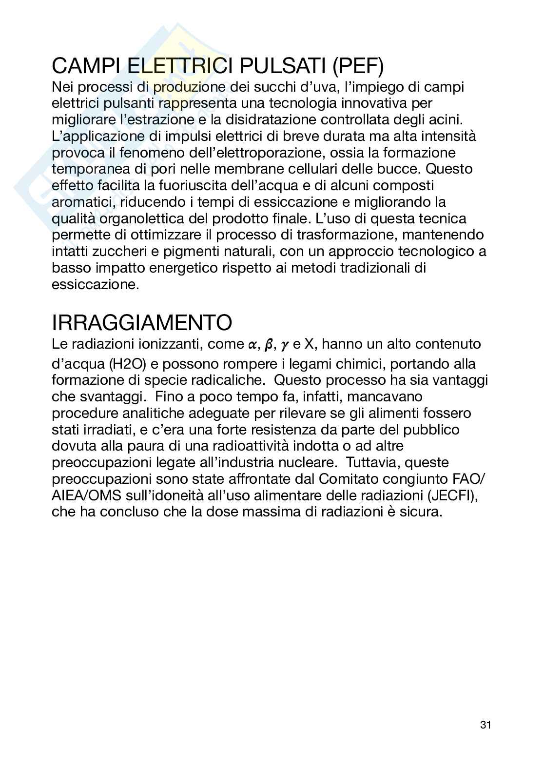 Tecnologia dei derivati della filiera vitivinicola  Pag. 31