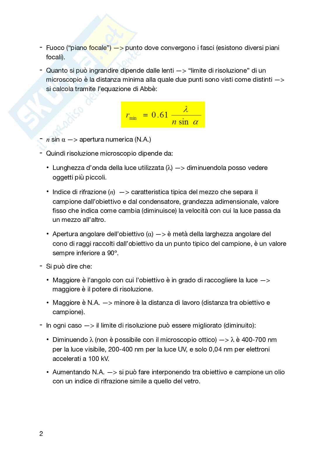 Appunti secondo semestre Biologia generale e cellulare Pag. 2