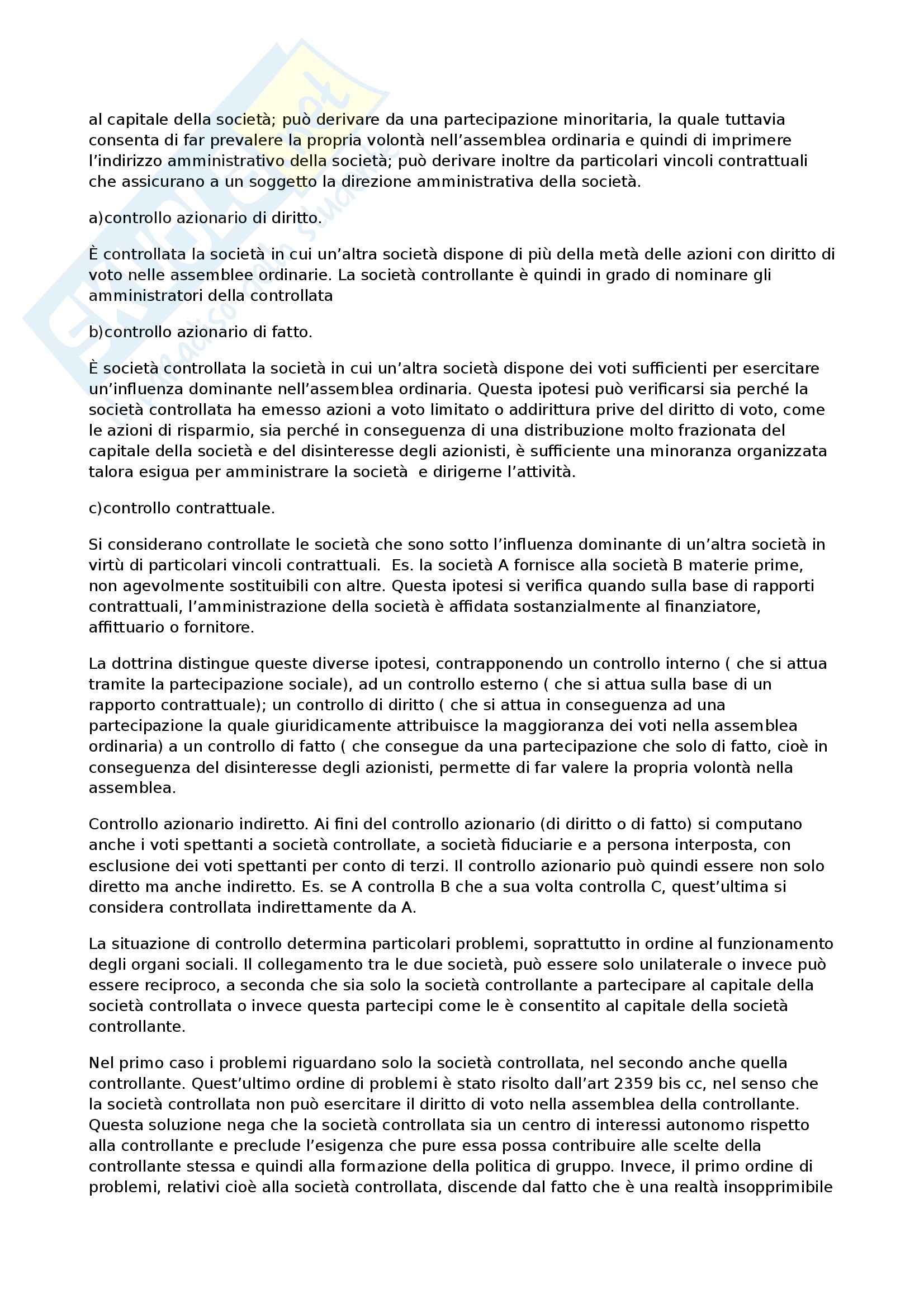 Diritto commerciale - gruppi di società Pag. 2