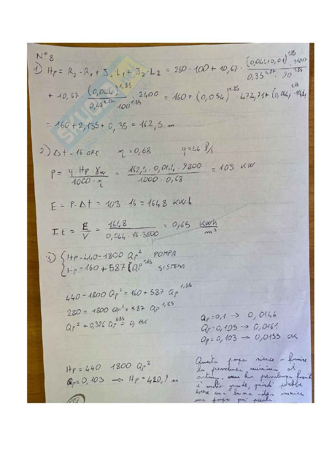 Prove di esame svolte di Sistemi idraulici urbani Pag. 21