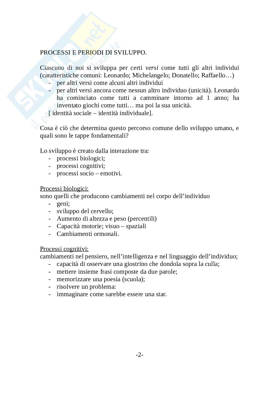 Psicologia dello sviluppo Pag. 2