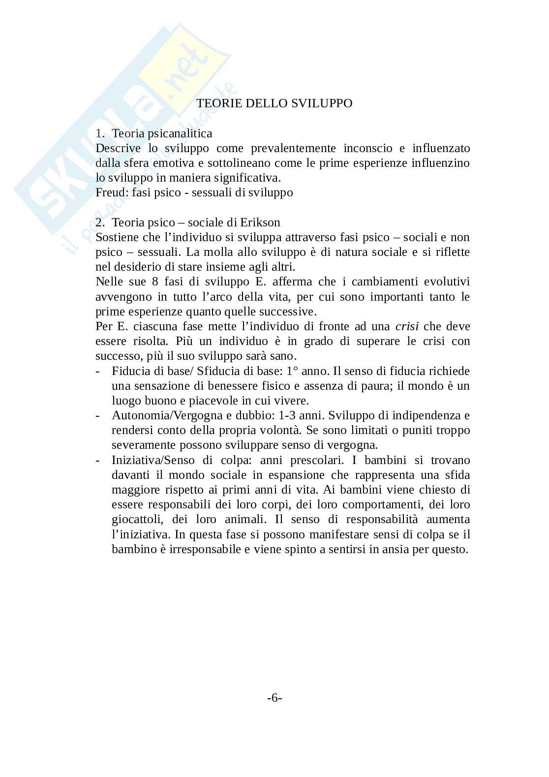 Psicologia dello sviluppo Pag. 6