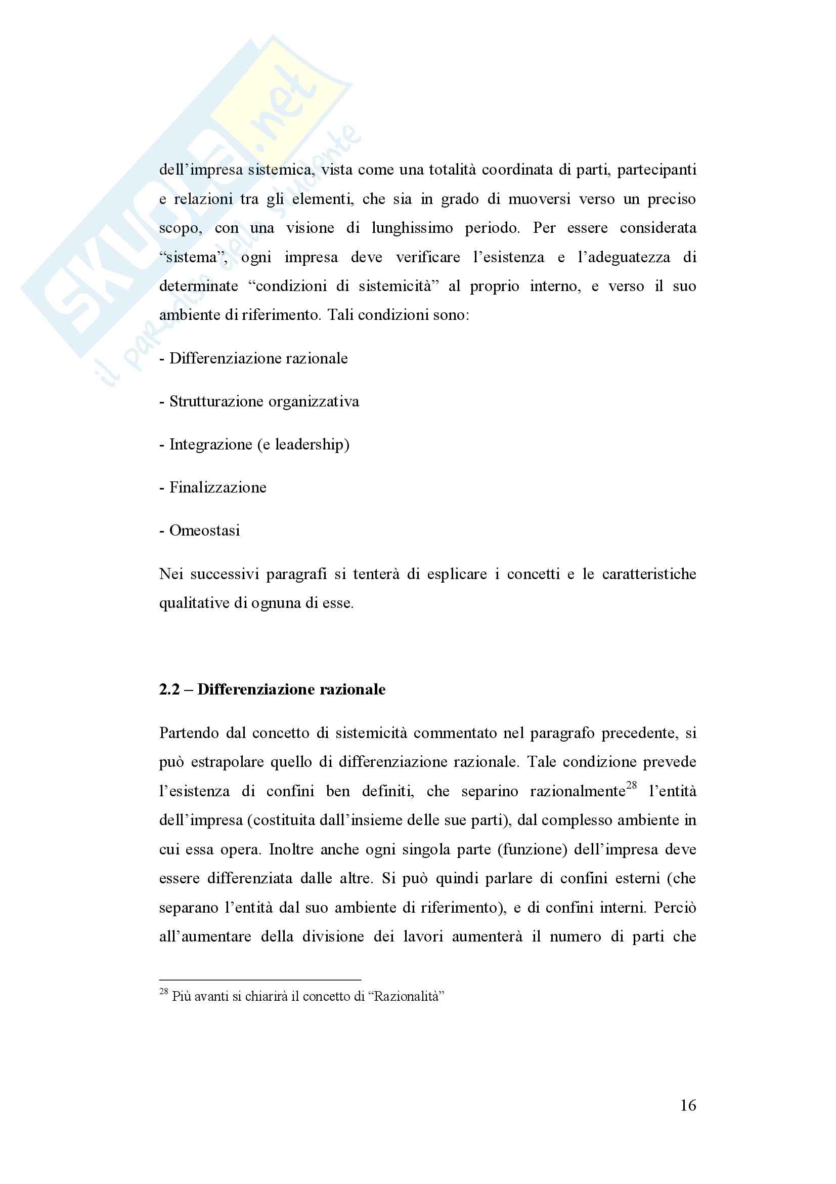 Condizioni di sistemicità e adattamento nella piccola impresa edile - Tesi Pag. 16