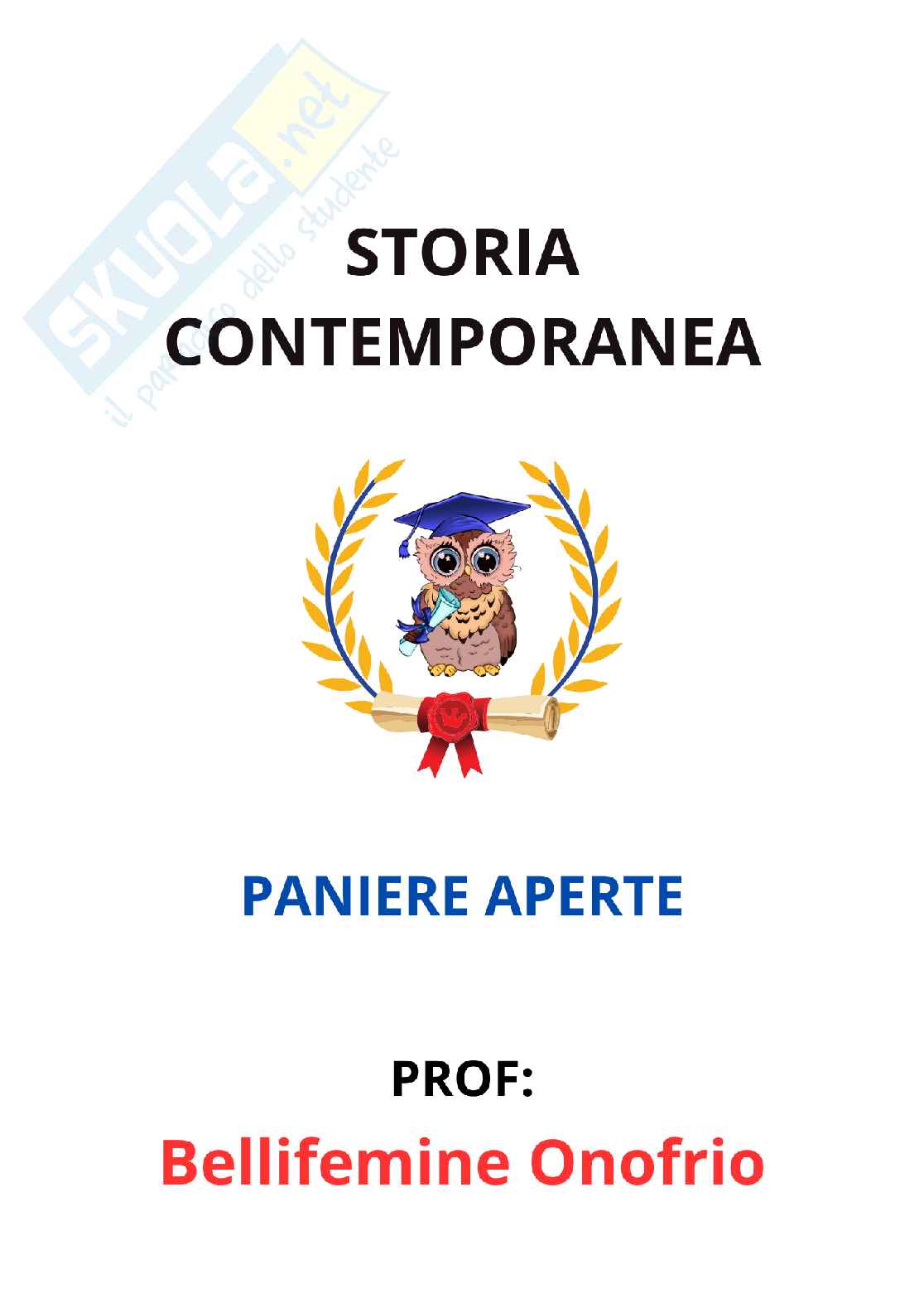 Paniere Storia contemporanea - Risposte aperte - aggiornato (2026) Pag. 1