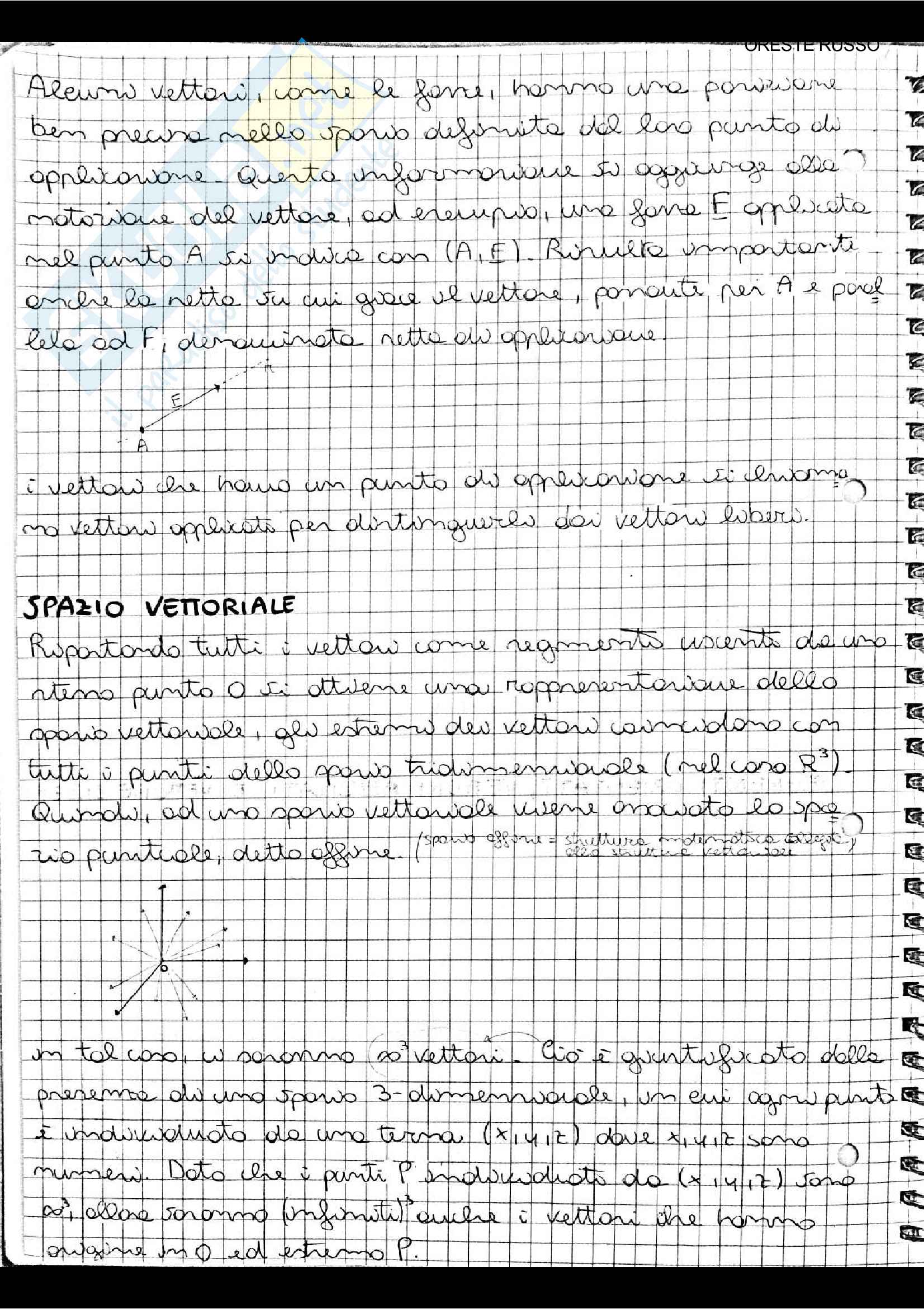 Appunti di Meccanica Razionale, prof Paolo Massarotti Pag. 2