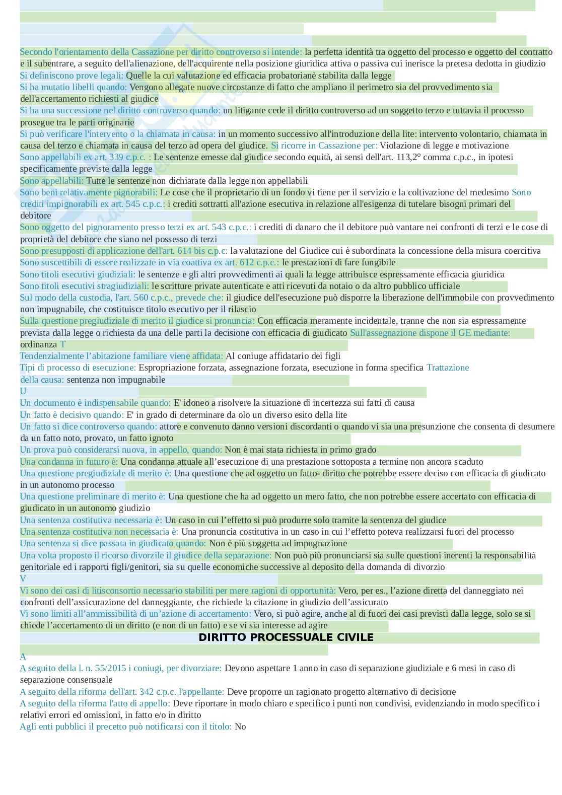 Paniere esame Diritto processuale civile Pag. 16