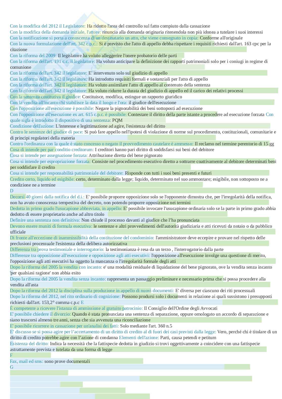 Paniere esame Diritto processuale civile Pag. 2