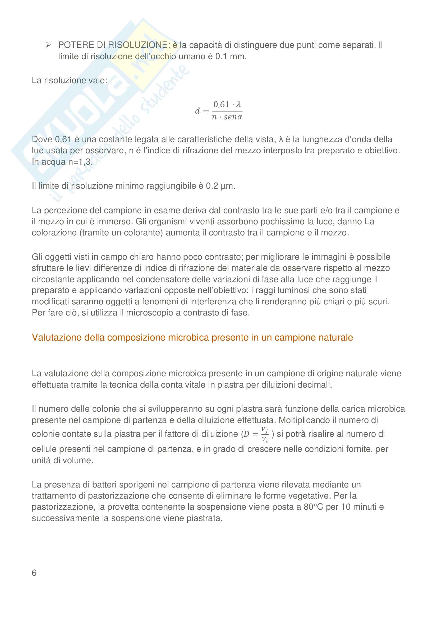 LTA Microbiologiche, laboratorio di tecnologie abilitanti Pag. 6