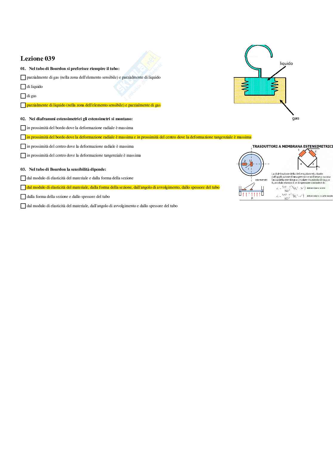 Paniere misure meccaniche e termiche - risposte multiple Pag. 41