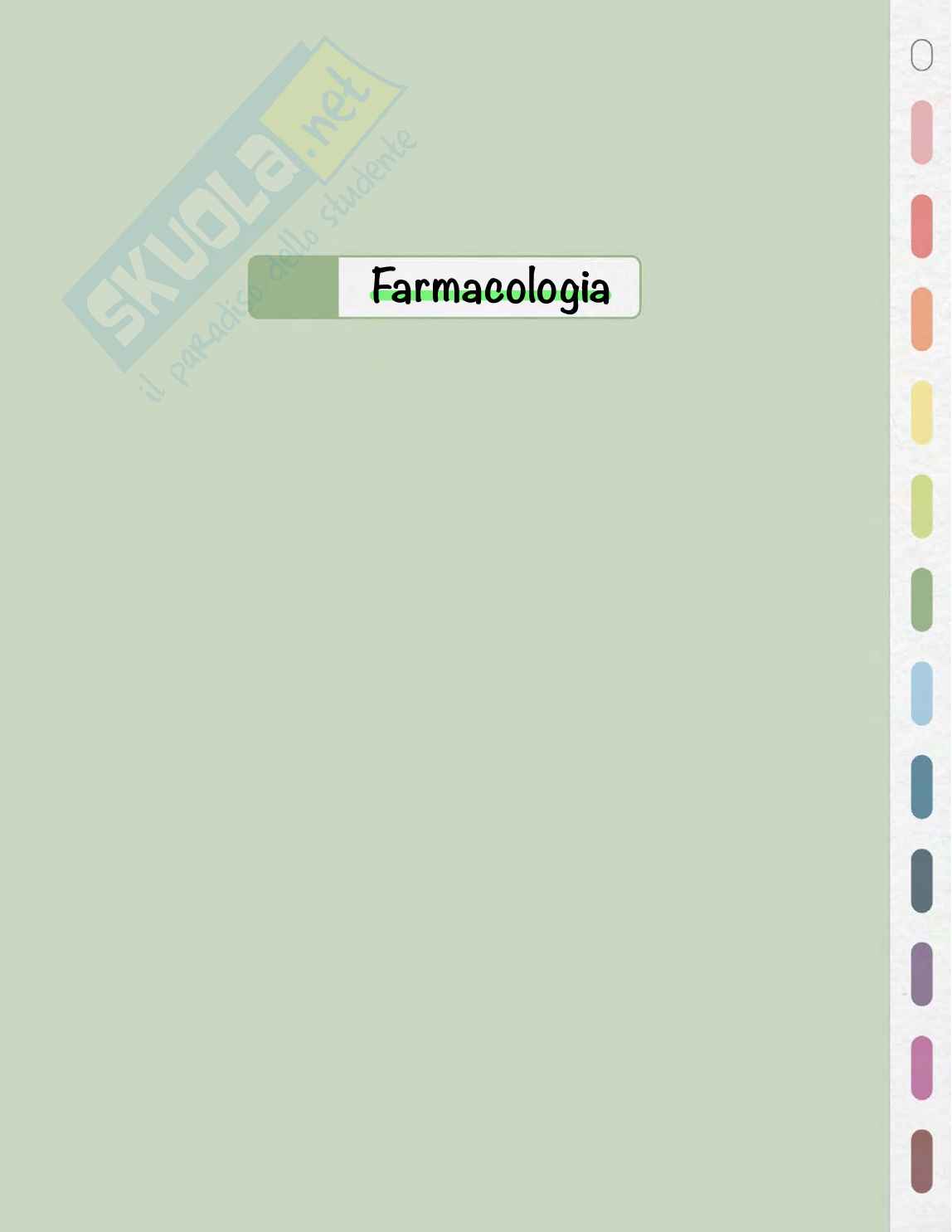 Appunti di Farmacologia generale - parte 1 di 2 Pag. 1