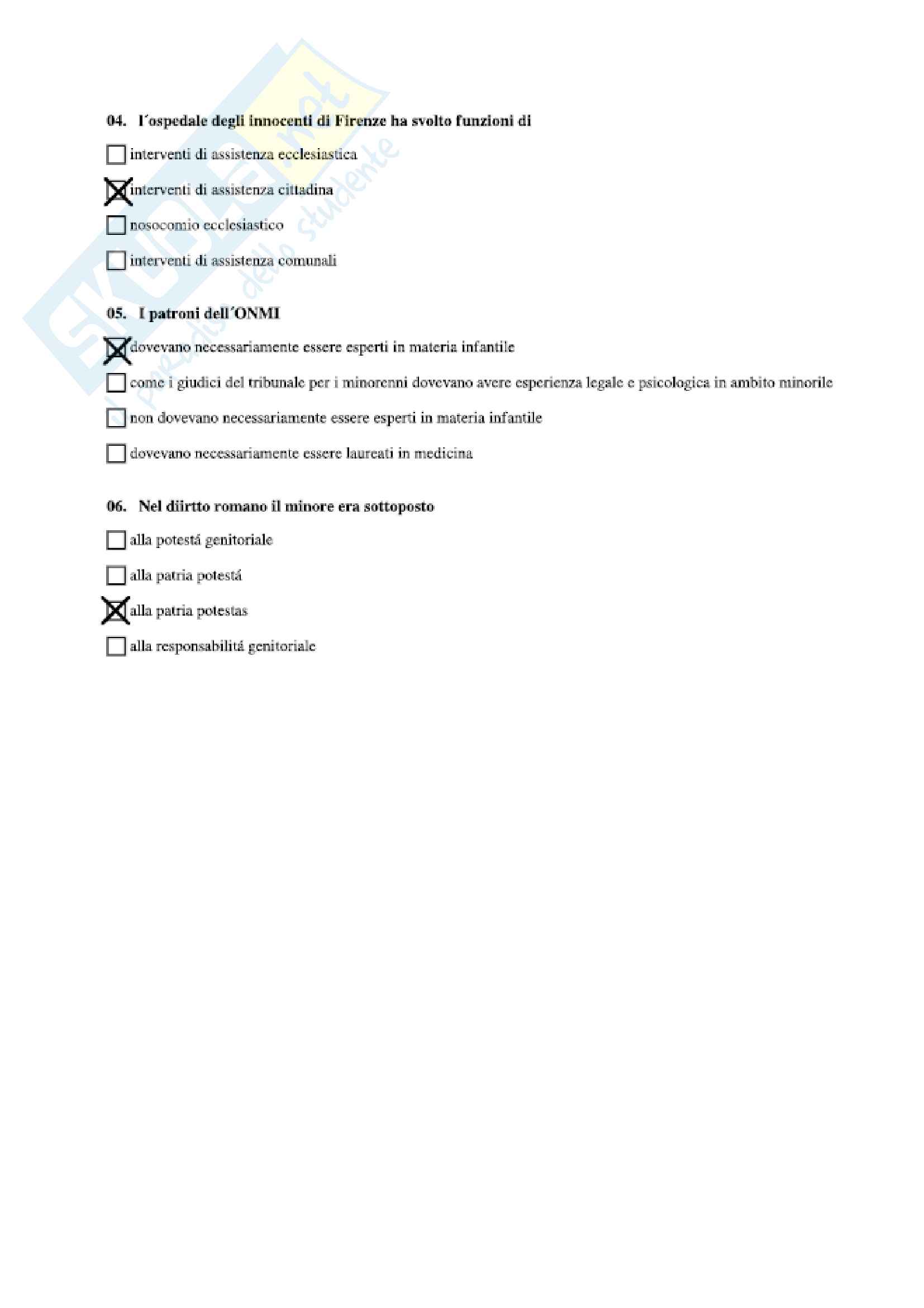 paniere domande multiple diritto minorile Pag. 2