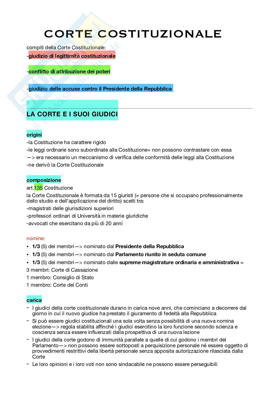 Corte Costituzionale Pag. 1