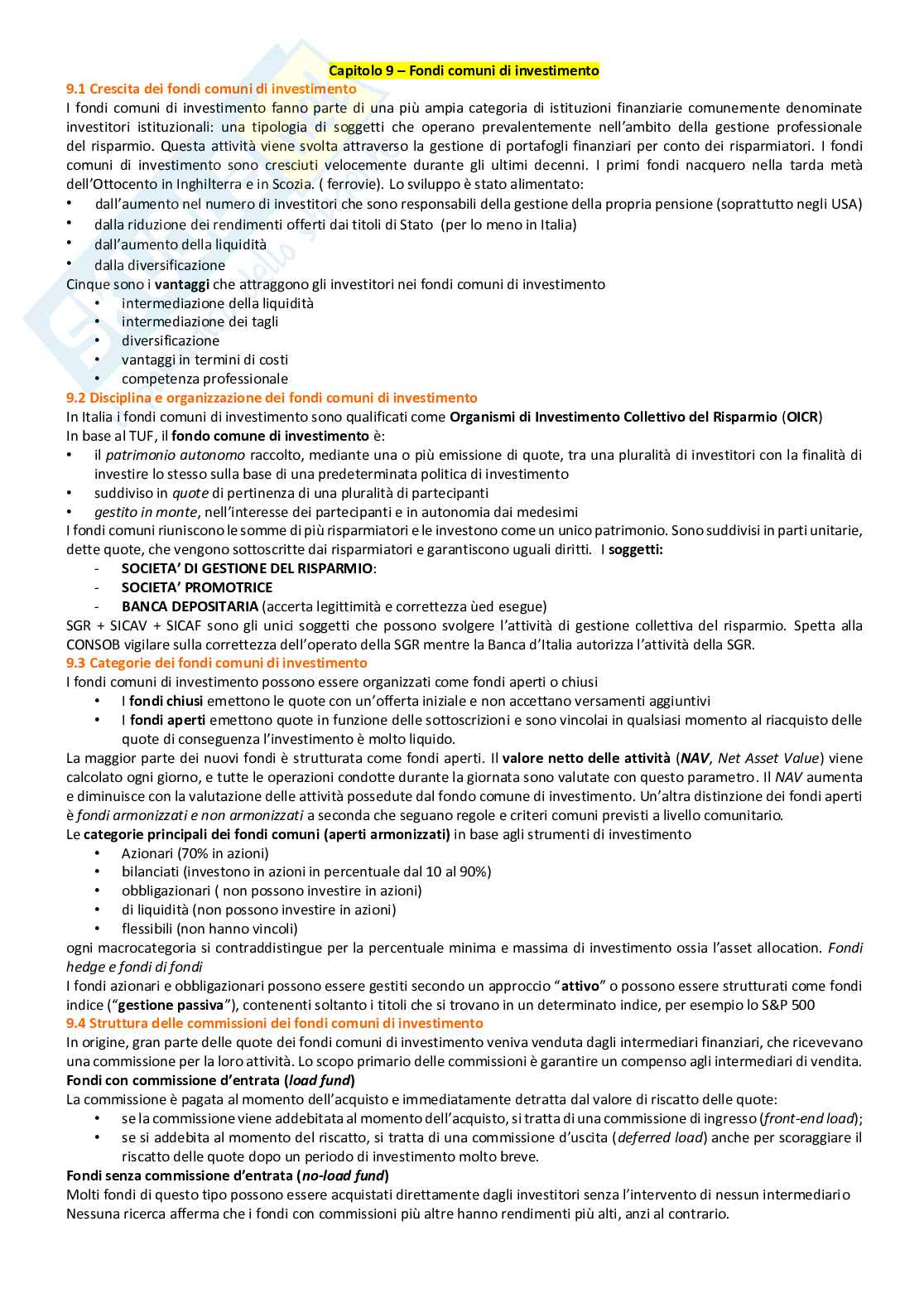 Mercati finanziari Pag. 6