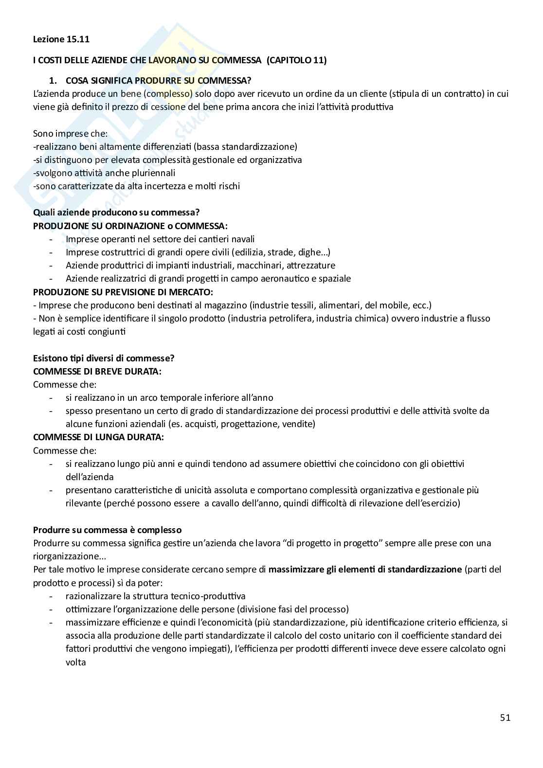 Appunti di Cost Management e Accounting Pag. 51