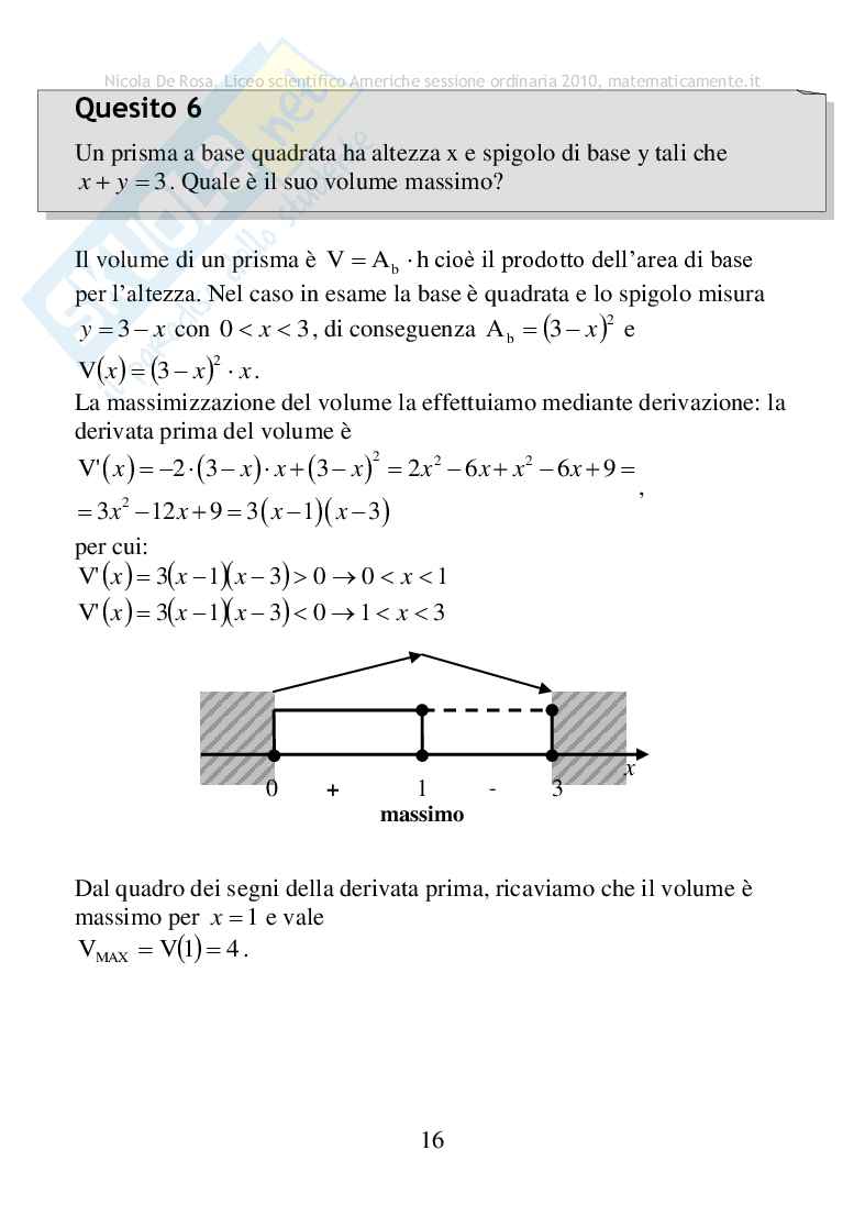 2010 - Liceo scientifico Americhe, sessione ordinaria Pag. 16