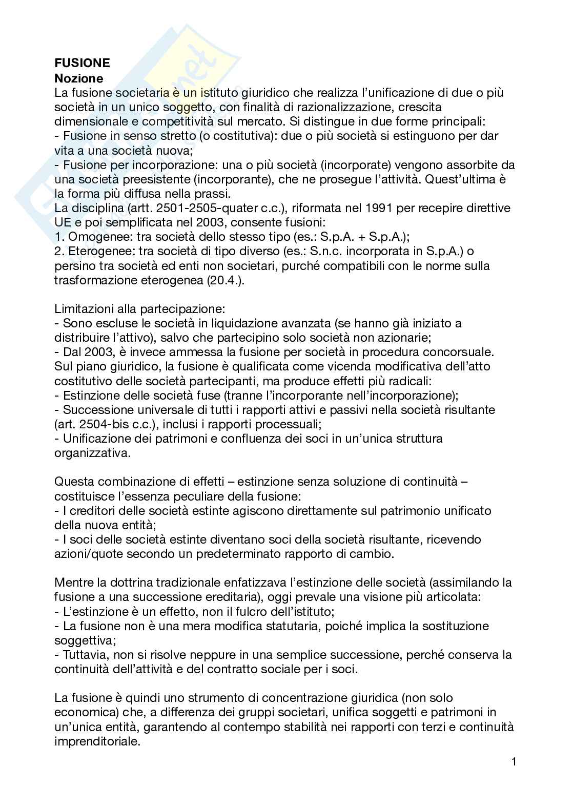 Riassunto esame Diritto Commerciale, Prof. Campobasso Marco, libro consigliato Manuale di diritto commerciale , Campobasso  Pag. 1