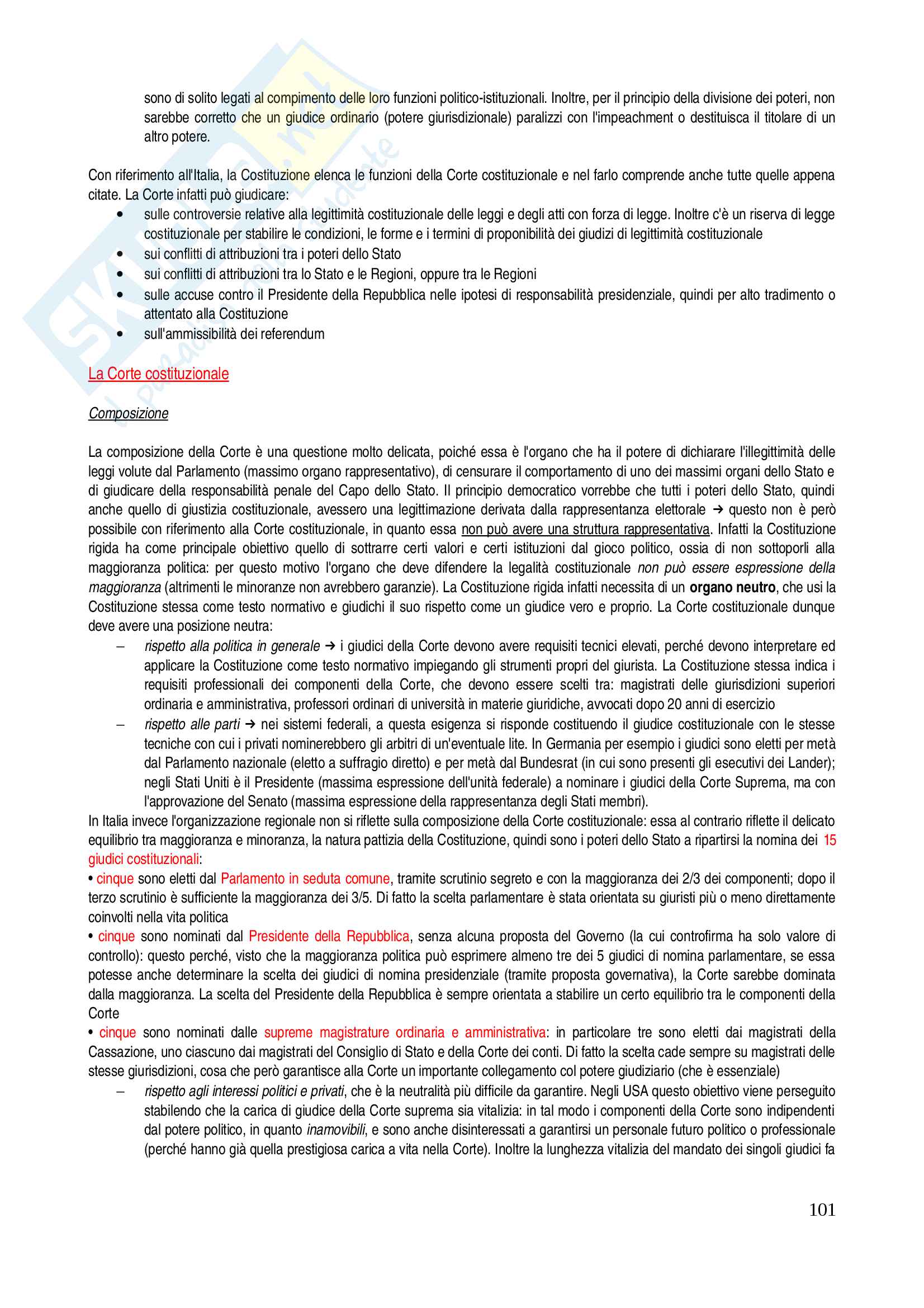 Riassunto di diritto costituzionale Pag. 101