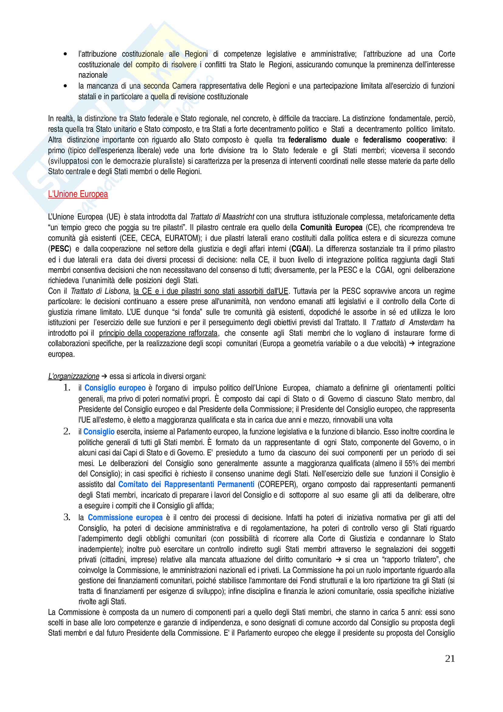 Riassunto di diritto costituzionale Pag. 21