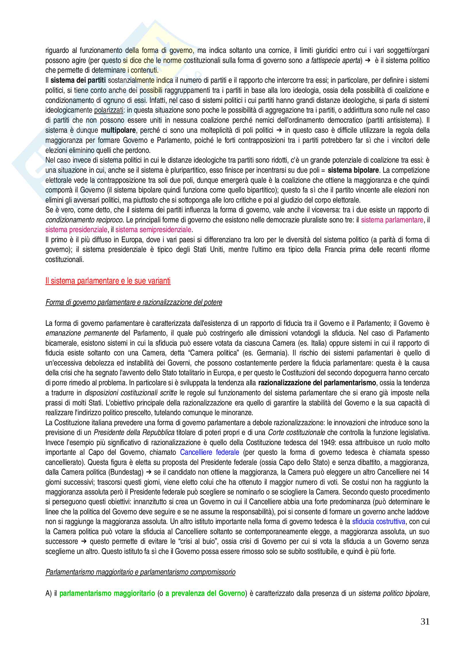 Riassunto di diritto costituzionale Pag. 31