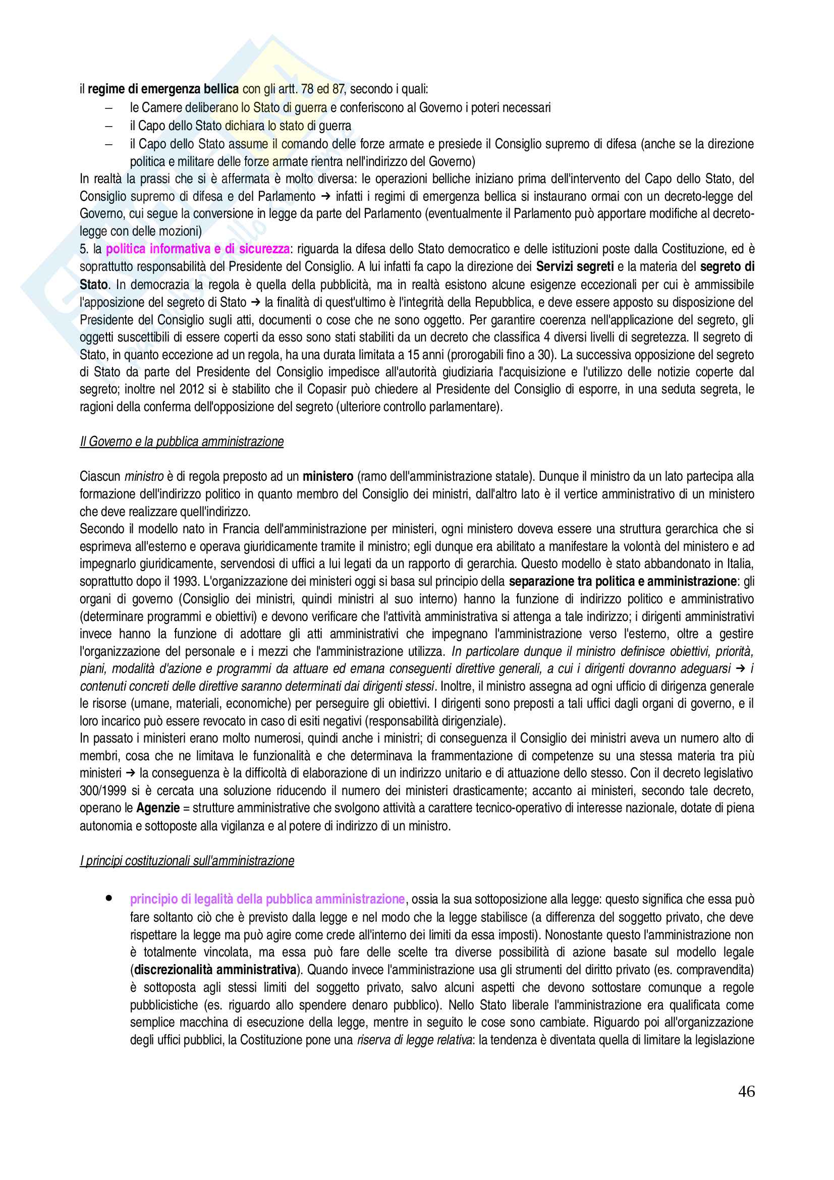Riassunto di diritto costituzionale Pag. 46