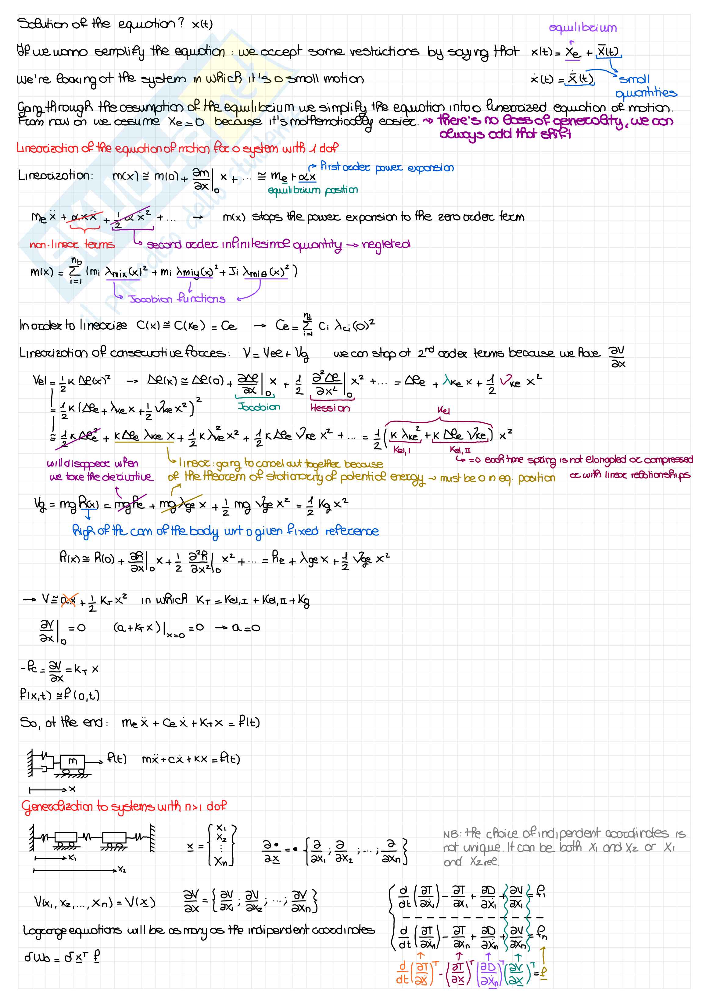 Dynamics of mechanical system - prima parte Pag. 6