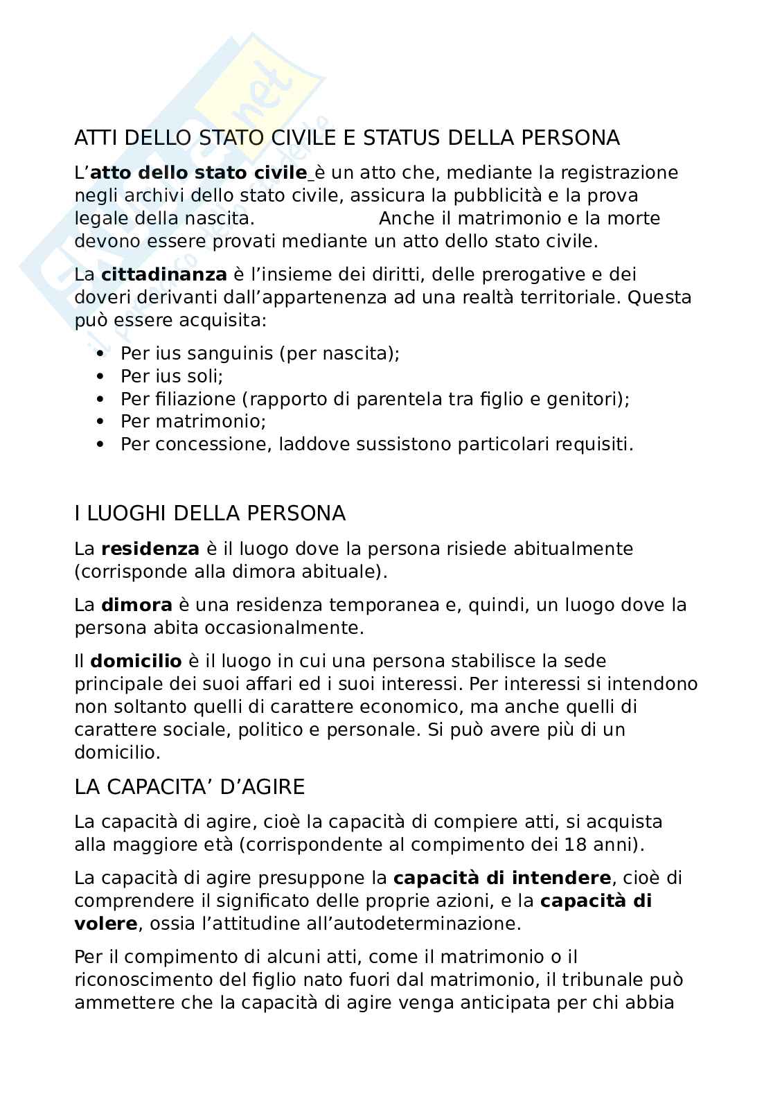 Riassunto esame Diritto privato, Prof. Renna Mario, libro consigliato Lineamenti di diritto privato, Gabrielli Pag. 11
