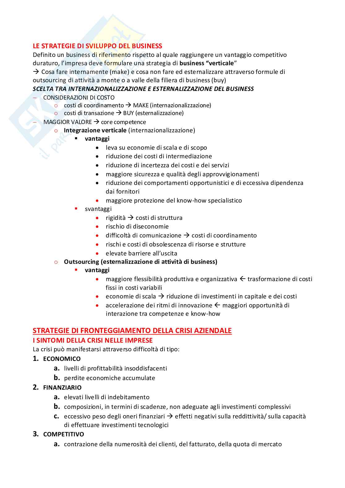 Appunti di Management basati i sullo studio del libro consigliato Economia e Management delle imprese, Tunisini, Ferrucci e Pencarelli Pag. 41