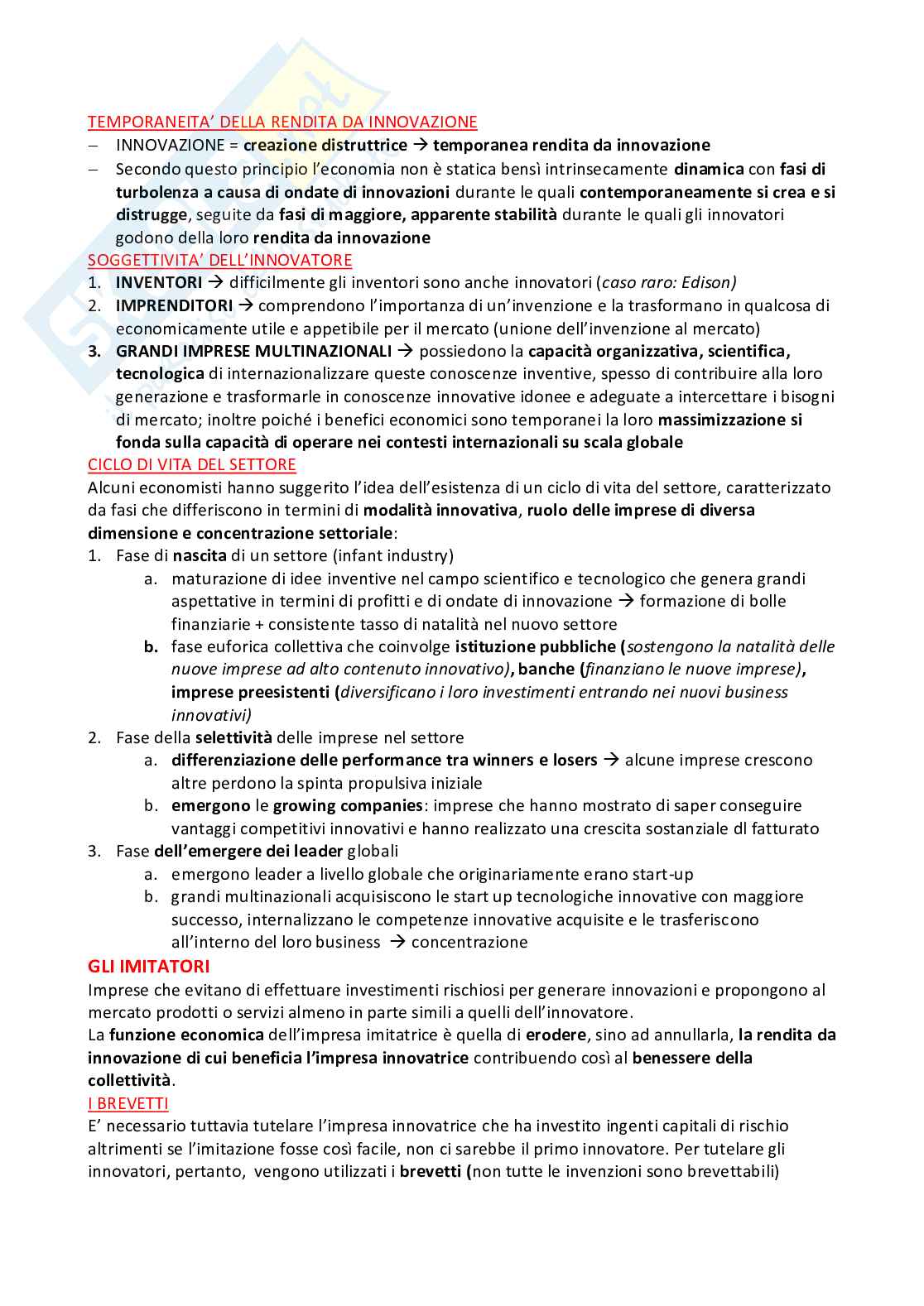 Appunti di Management basati i sullo studio del libro consigliato Economia e Management delle imprese, Tunisini, Ferrucci e Pencarelli Pag. 46