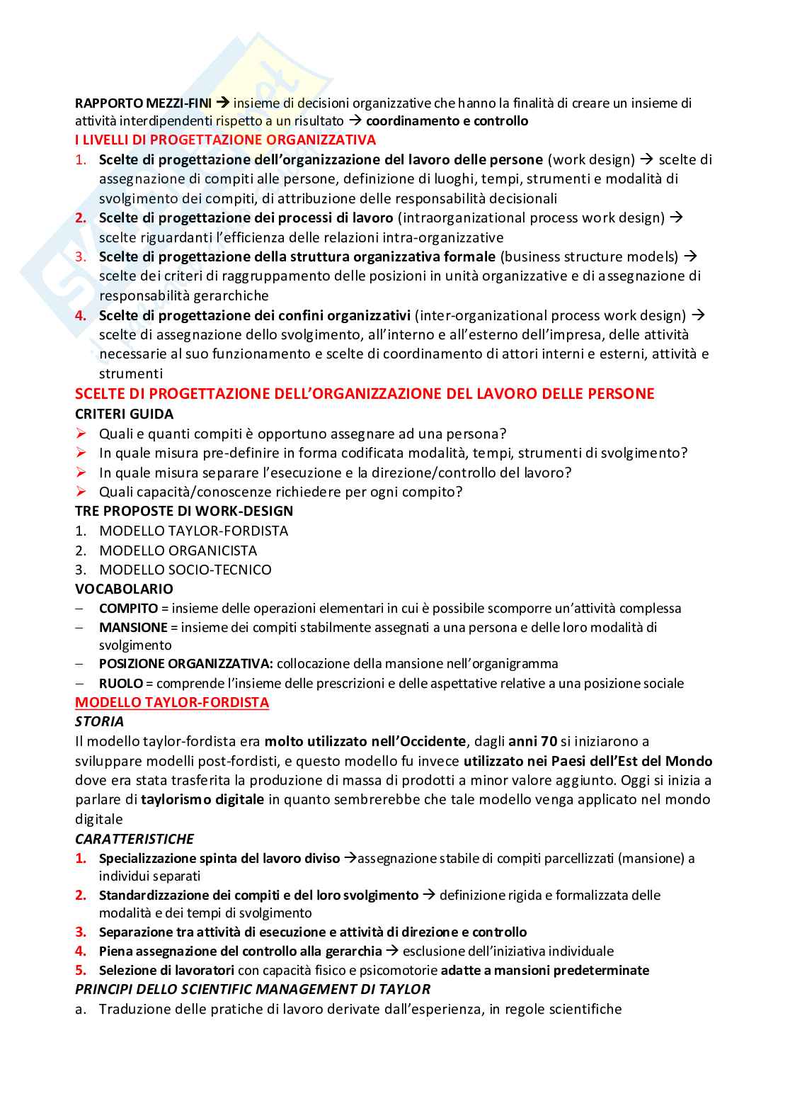 Appunti di Management basati i sullo studio del libro consigliato Economia e Management delle imprese, Tunisini, Ferrucci e Pencarelli Pag. 56