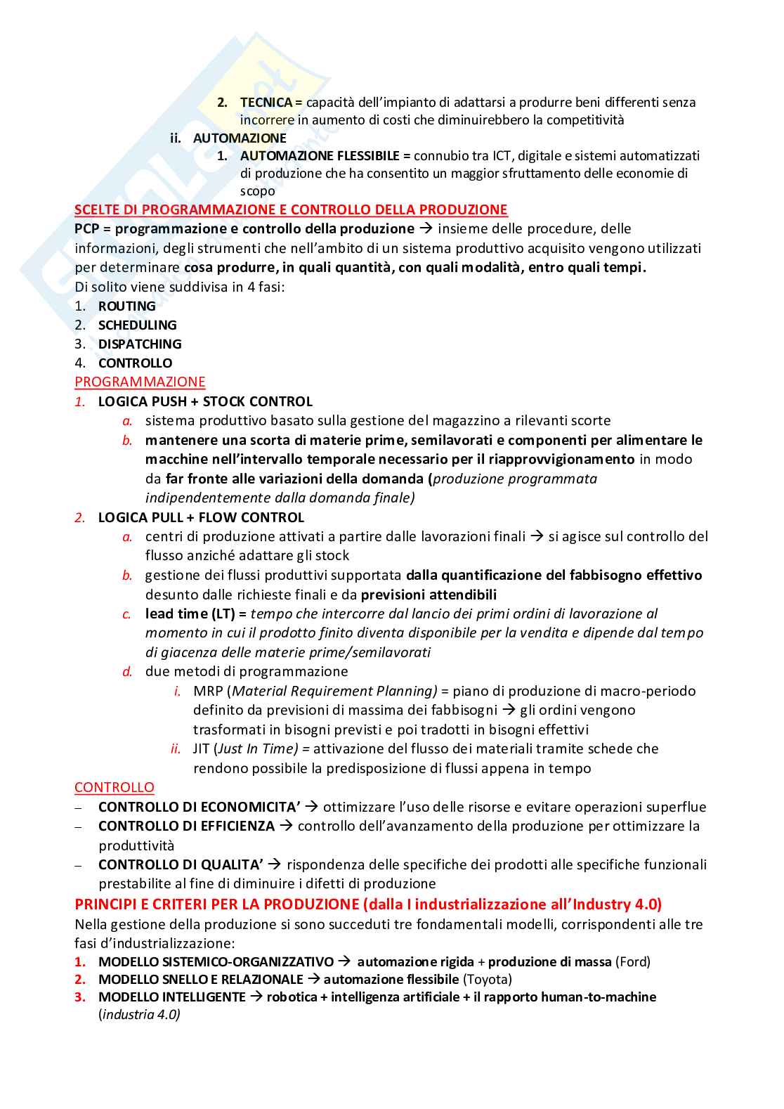 Appunti di Management basati i sullo studio del libro consigliato Economia e Management delle imprese, Tunisini, Ferrucci e Pencarelli Pag. 81