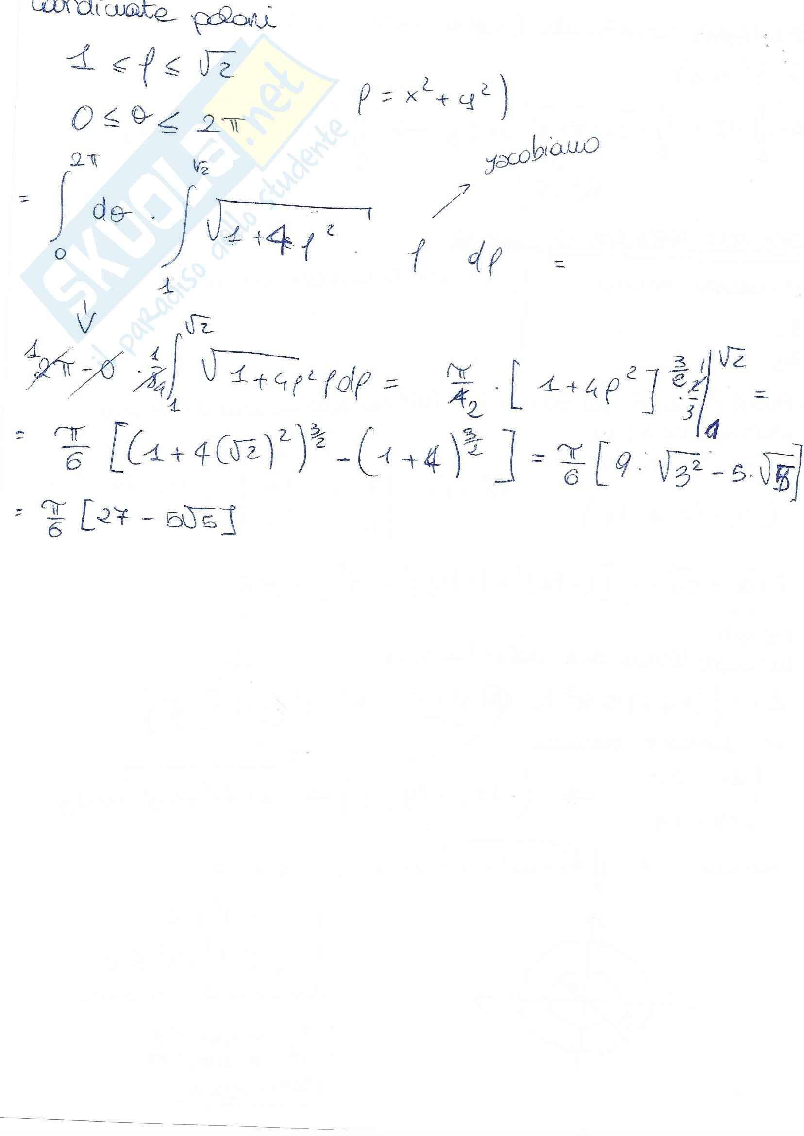 Appunti di teoria: forme differenziali, Gauss-Green, Stokes, Integrali curvilinei e superficiali Pag. 26