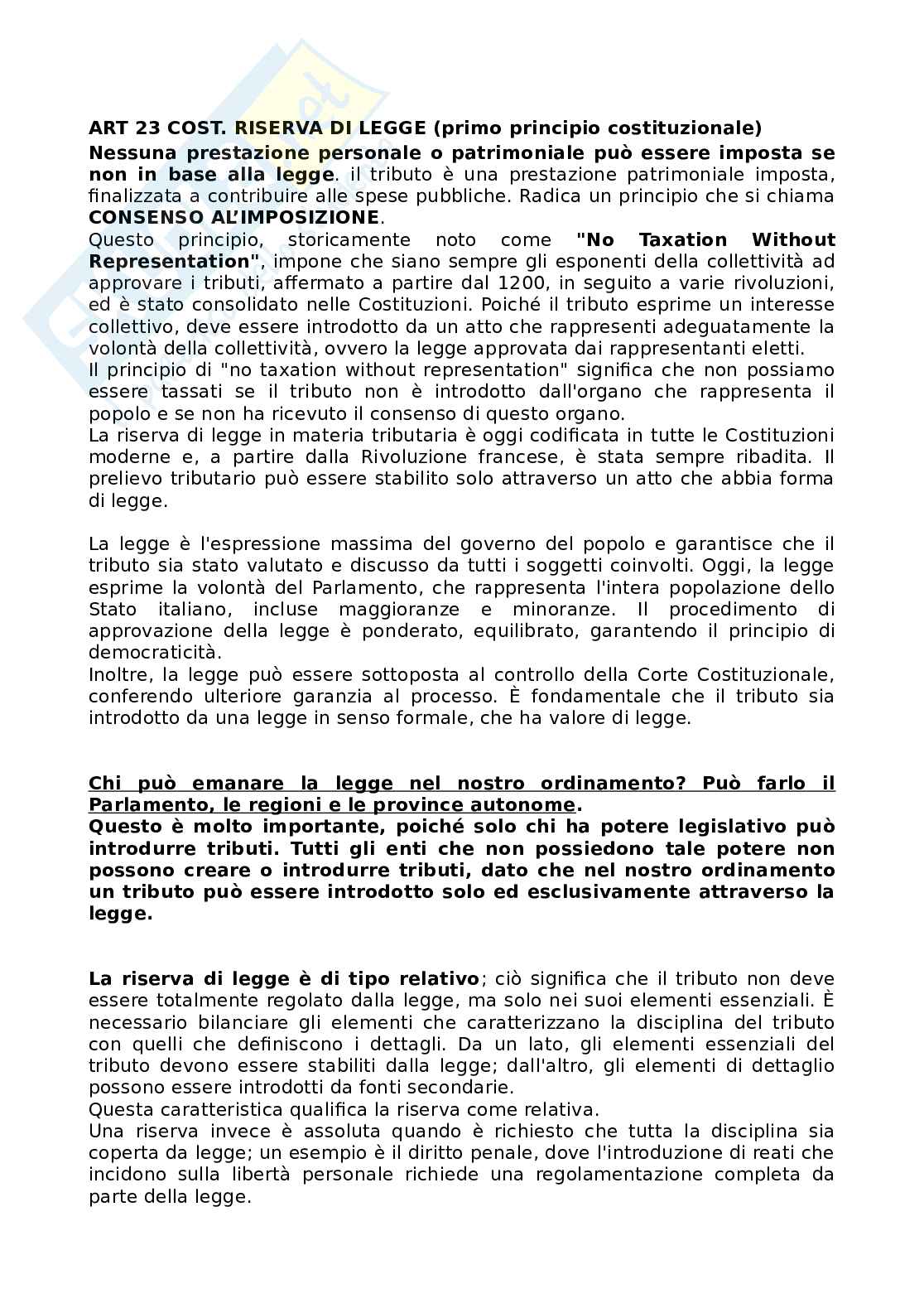 Diritto tributario Pag. 1
