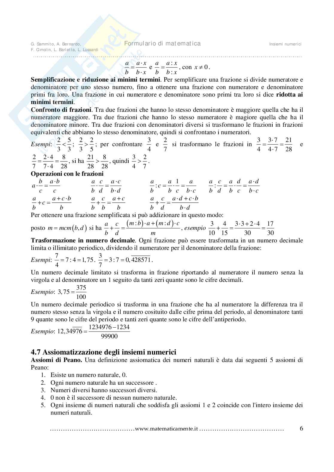 Cosa sono gli insiemi numerici, numeri primi e divisibilità Pag. 6