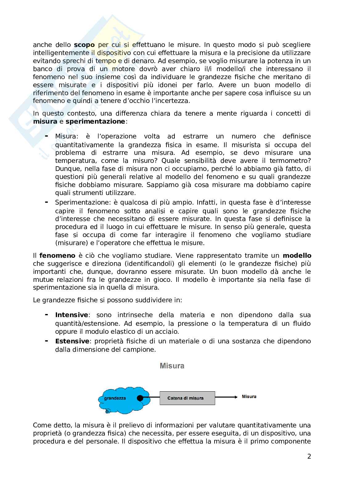 Appunti di Misure meccaniche e collaudi Pag. 2