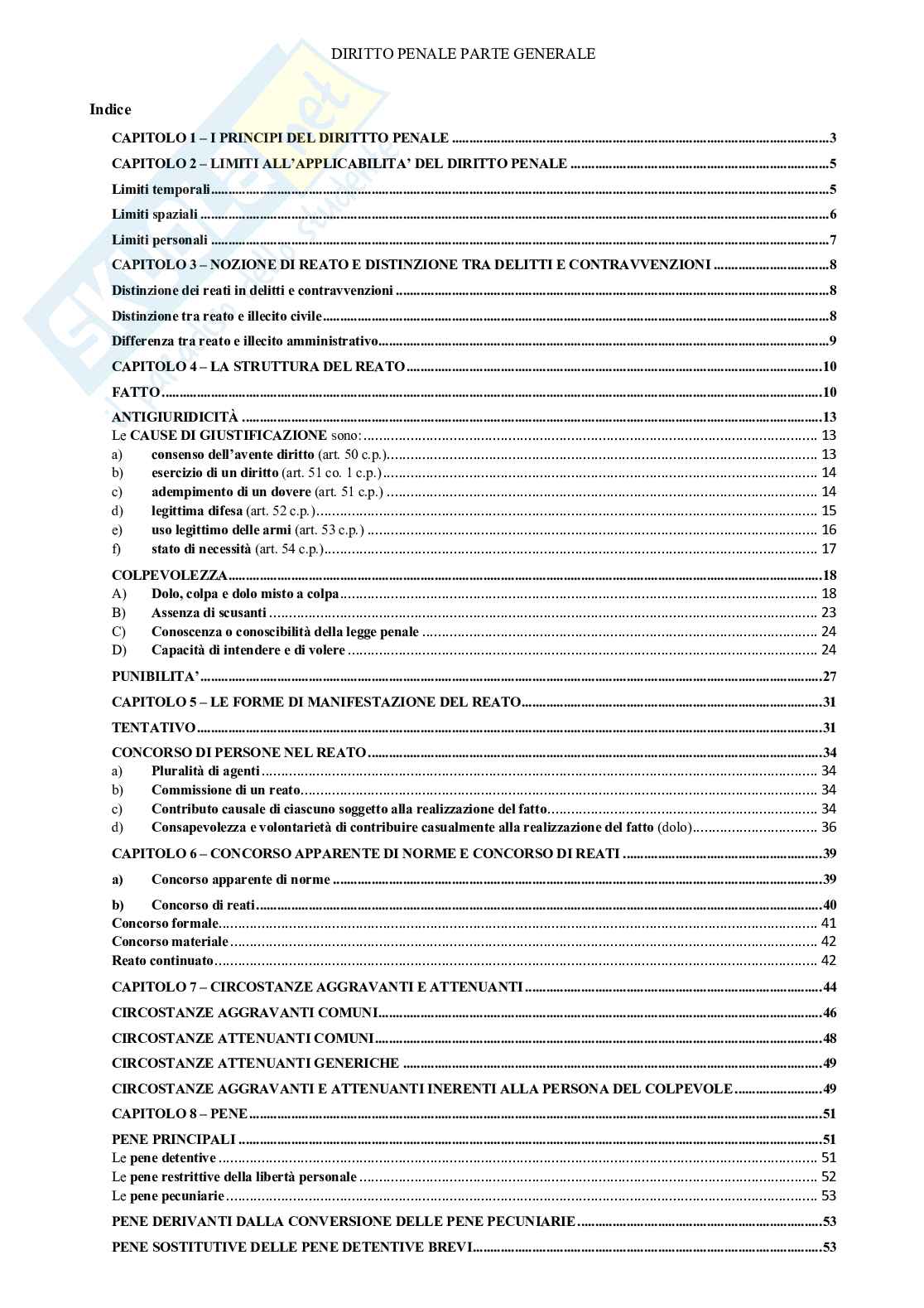 Appunti aggiornati al 2026 di Diritto penale, parte generale Pag. 1