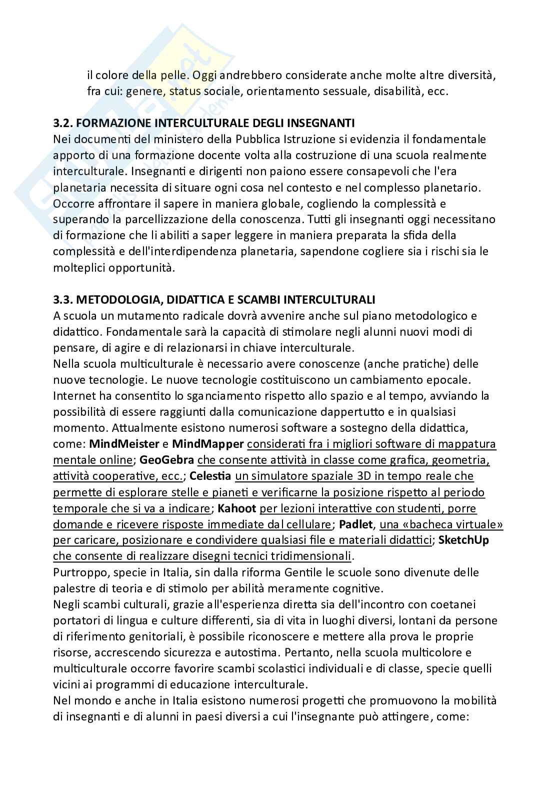 Riassunto esame Pedagogia interculturale, Prof. D'aprile Gabriella, libro consigliato Educazione e pedagogia interculturale, Portera  Pag. 26