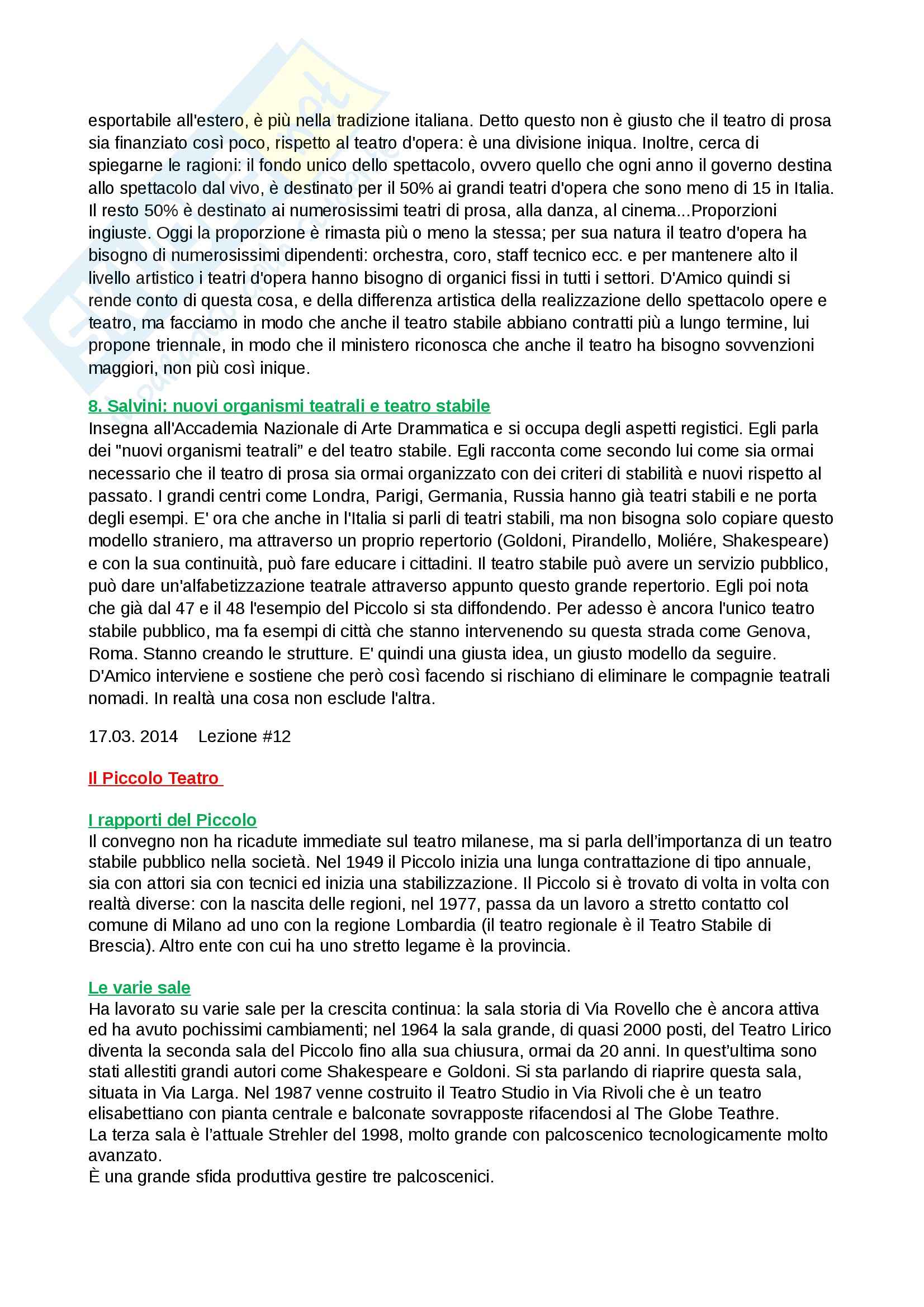Organizzazione ed Economia dello Spettacolo - Appunti Pag. 11