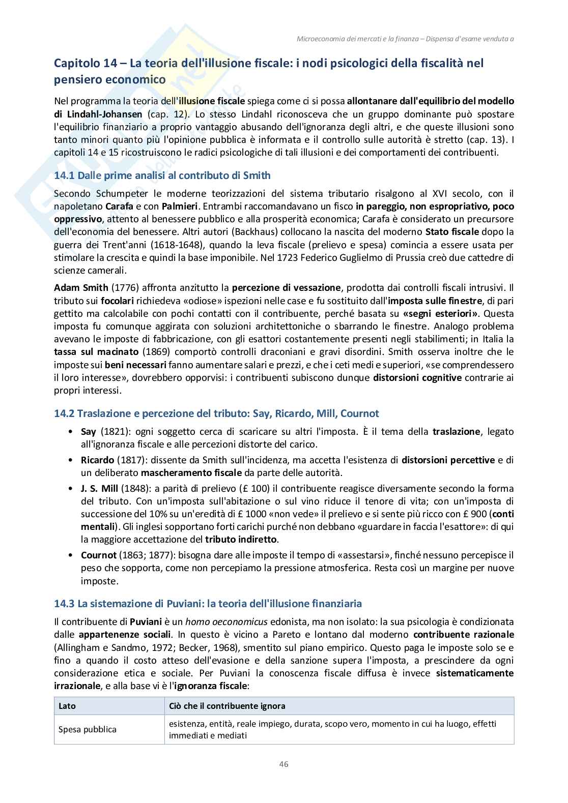 Appunti Microeconomia dei mercati e finanza - (Esoneri 1 e 2) Pag. 46