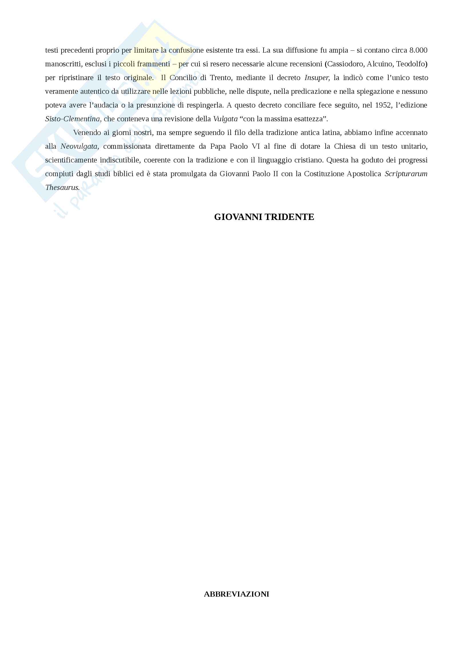 Le antiche versioni latine della Bibbia Pag. 6