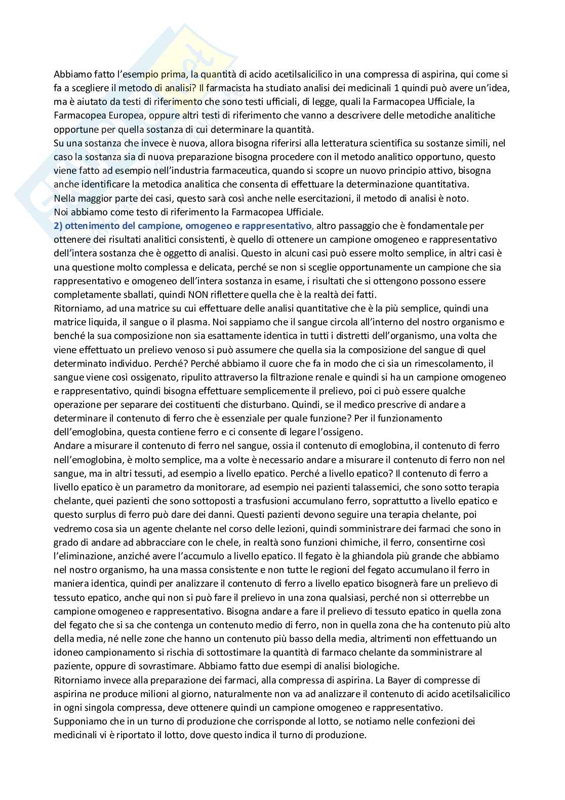 Analisi dei medicinali 1 - parte 1 di 5 Pag. 2