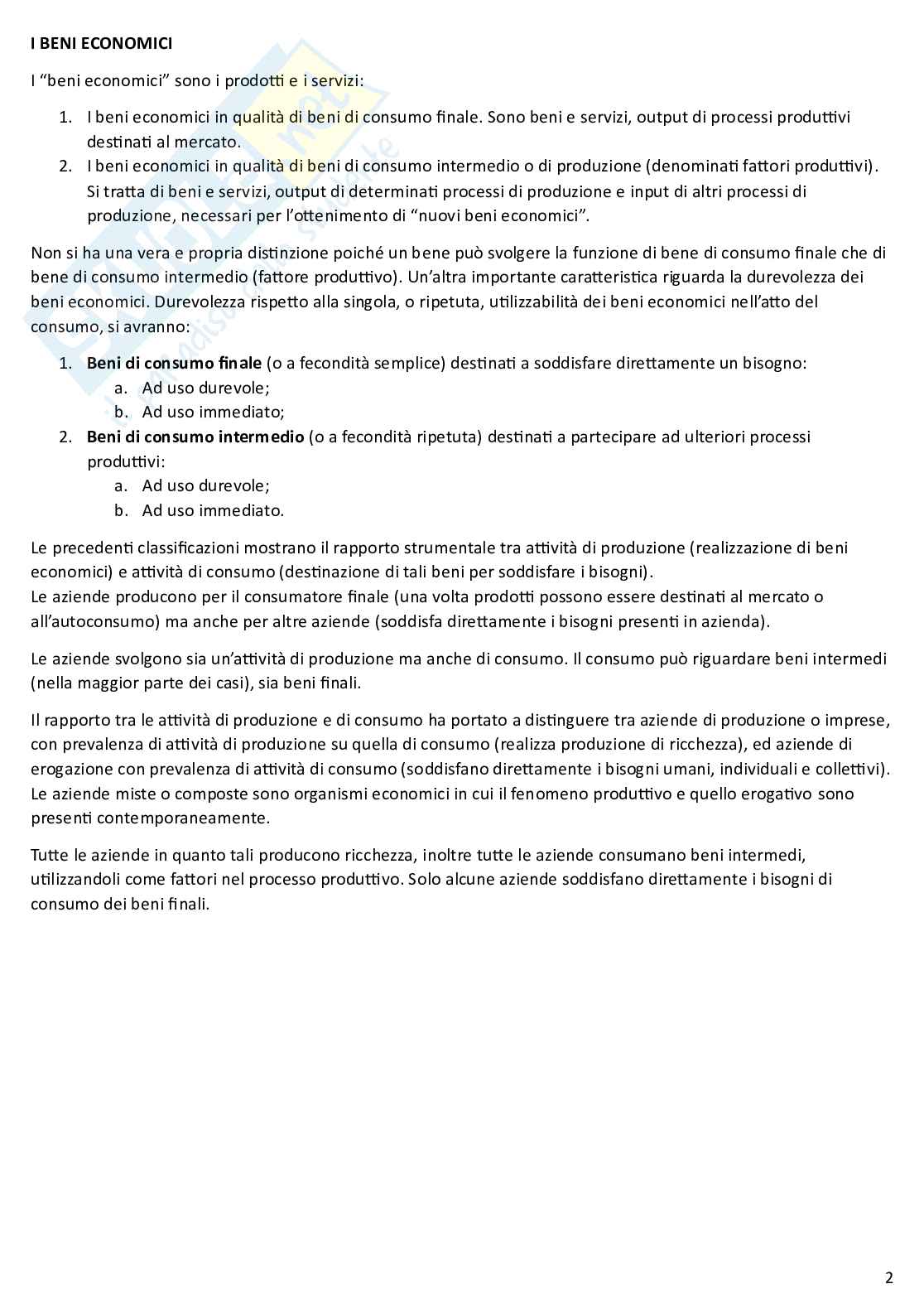 Riassunto esame Economia aziendale I, Prof. Iacoviello Giuseppina, libro consigliato Introduzione all'economia aziendale, Luciano Marchi Pag. 2