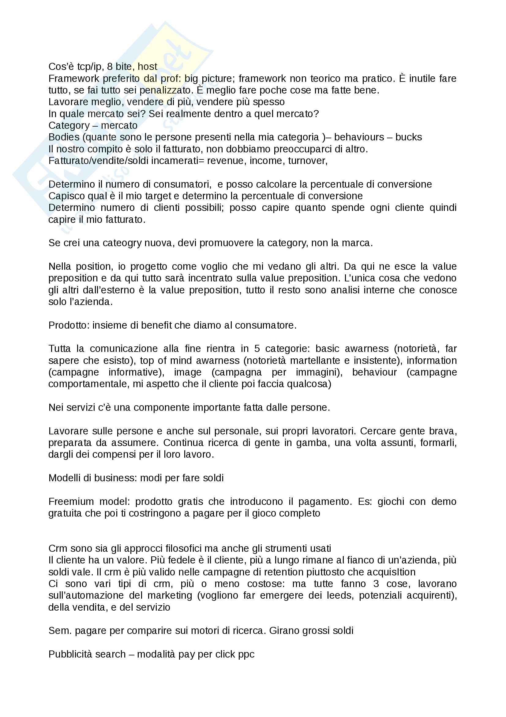 Strategie e tecniche di Web marketing Pag. 21