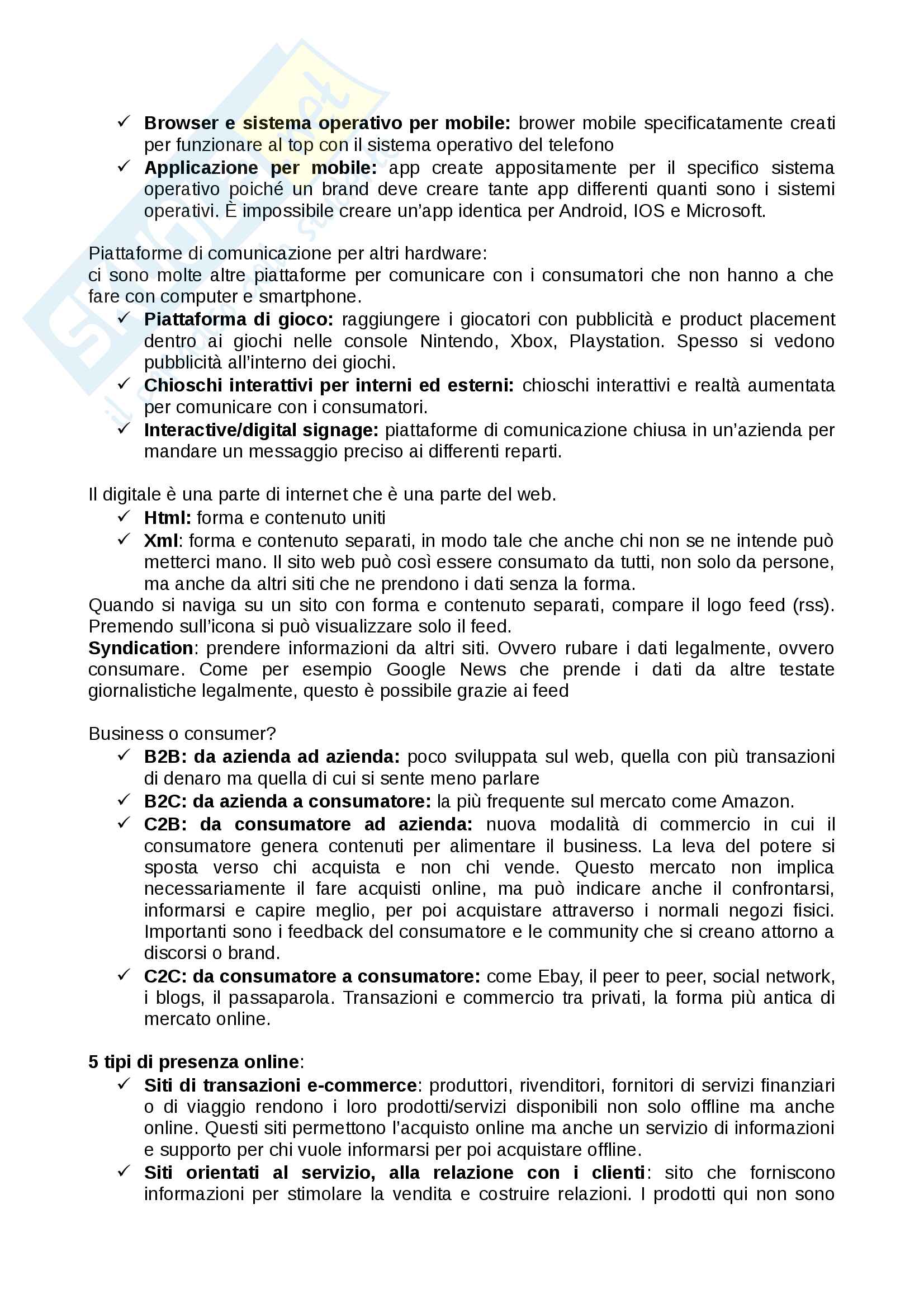 Strategie e tecniche di Web marketing Pag. 6