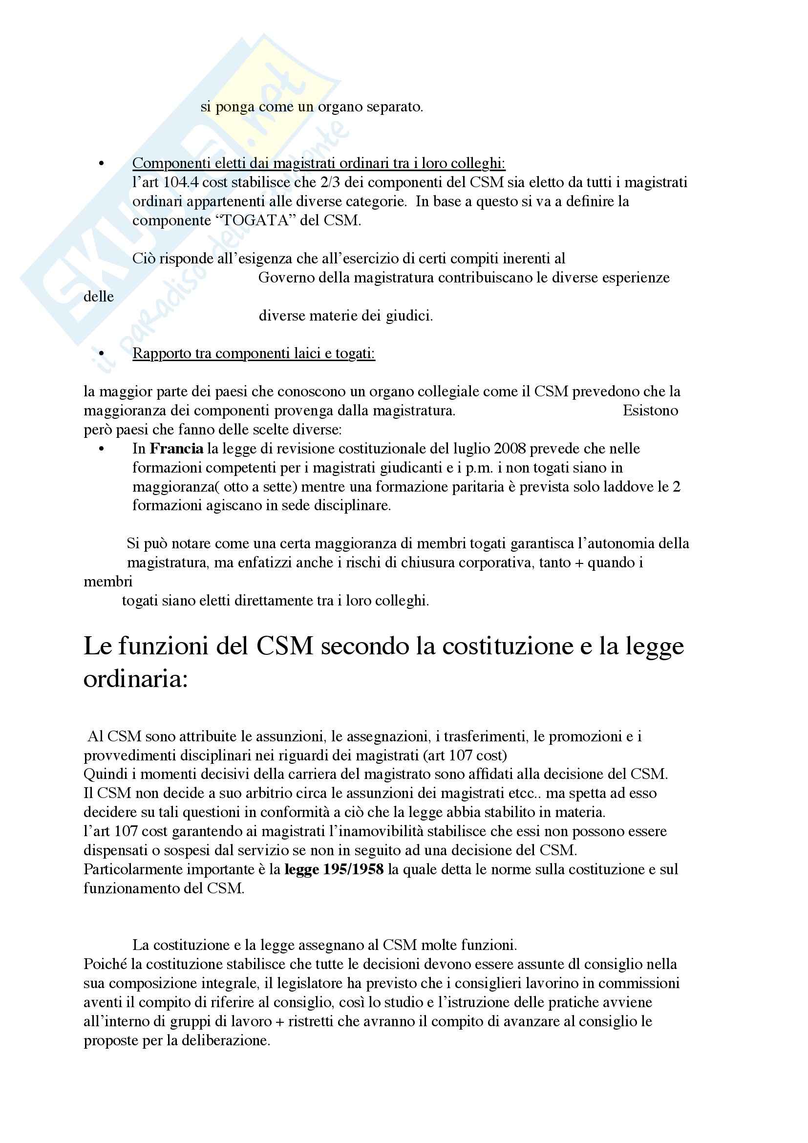 Riassunto esame Diritto Costituzionale, prof. Haider, libro consigliato Ordinamento Giudiziario, Di Federico Pag. 6
